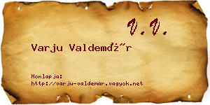 Varju Valdemár névjegykártya